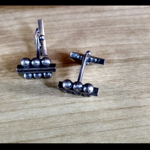 Georg Jensen  61 B Sterling Cuff LInks c 1960 Harald Nielsen